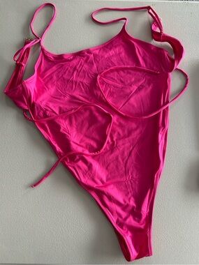 Brand New Hot Pink Monica Hansen monokini swimsuit